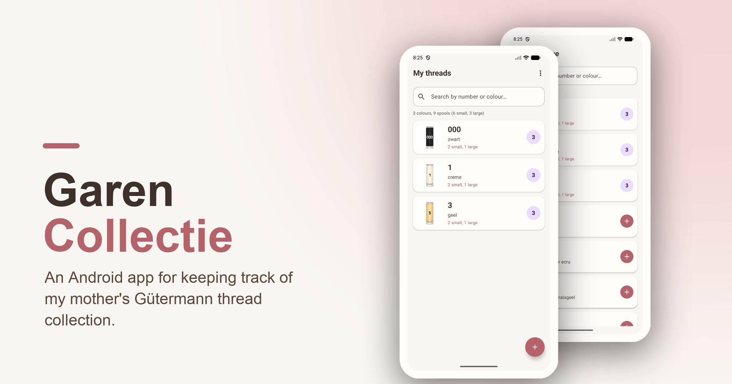 Garen Collectie: A Thread Inventory App for My Mother