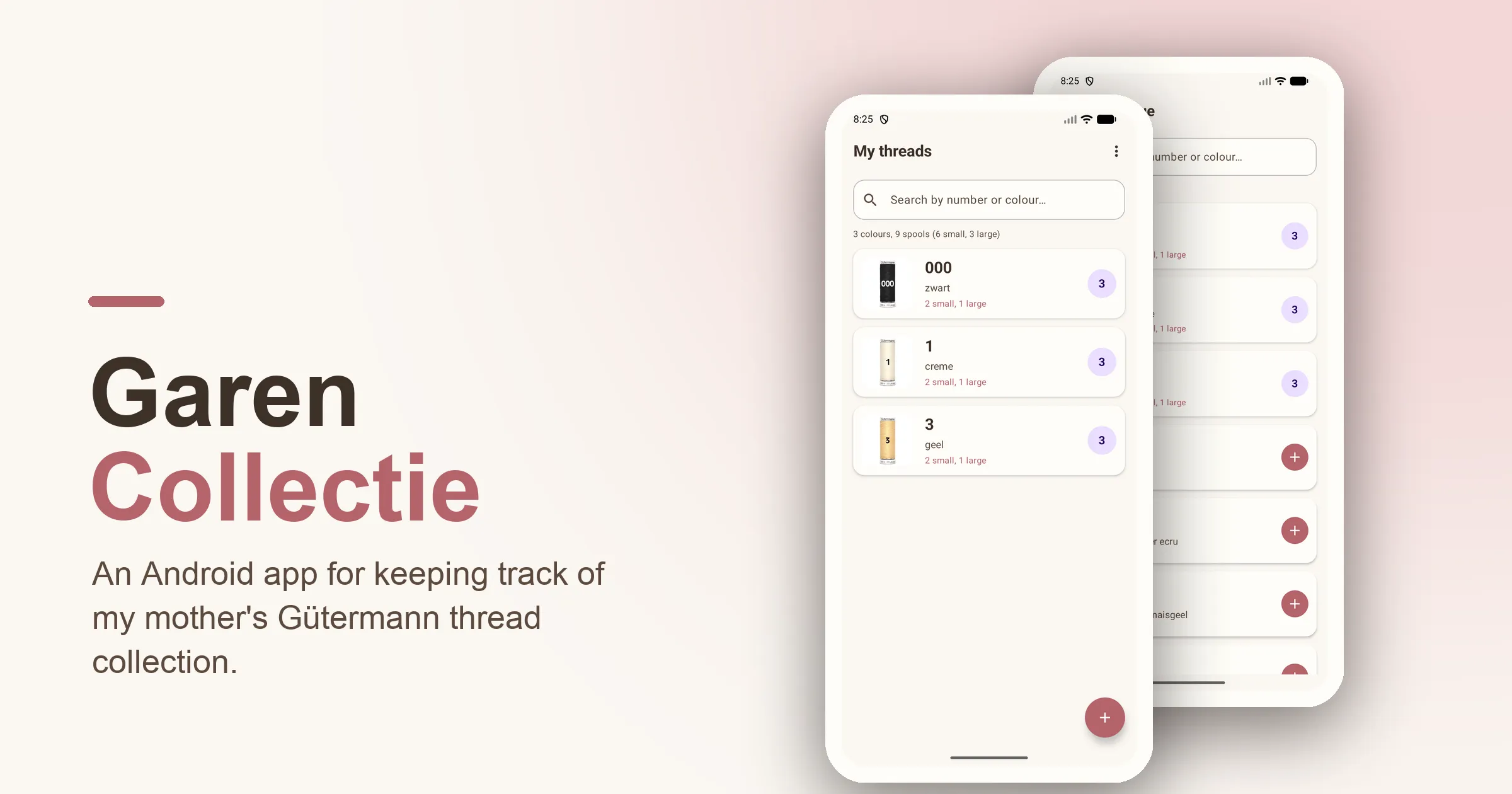 Garen Collectie: A Thread Inventory App for My Mother