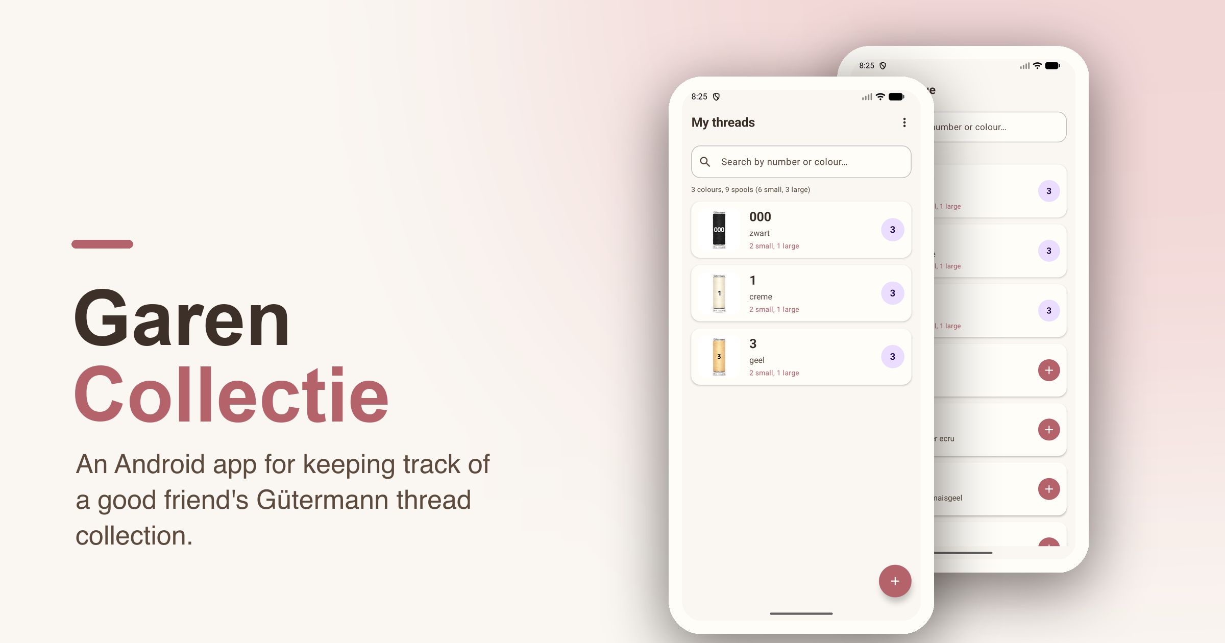 Garen Collectie: A Thread Inventory App for a Good Friend