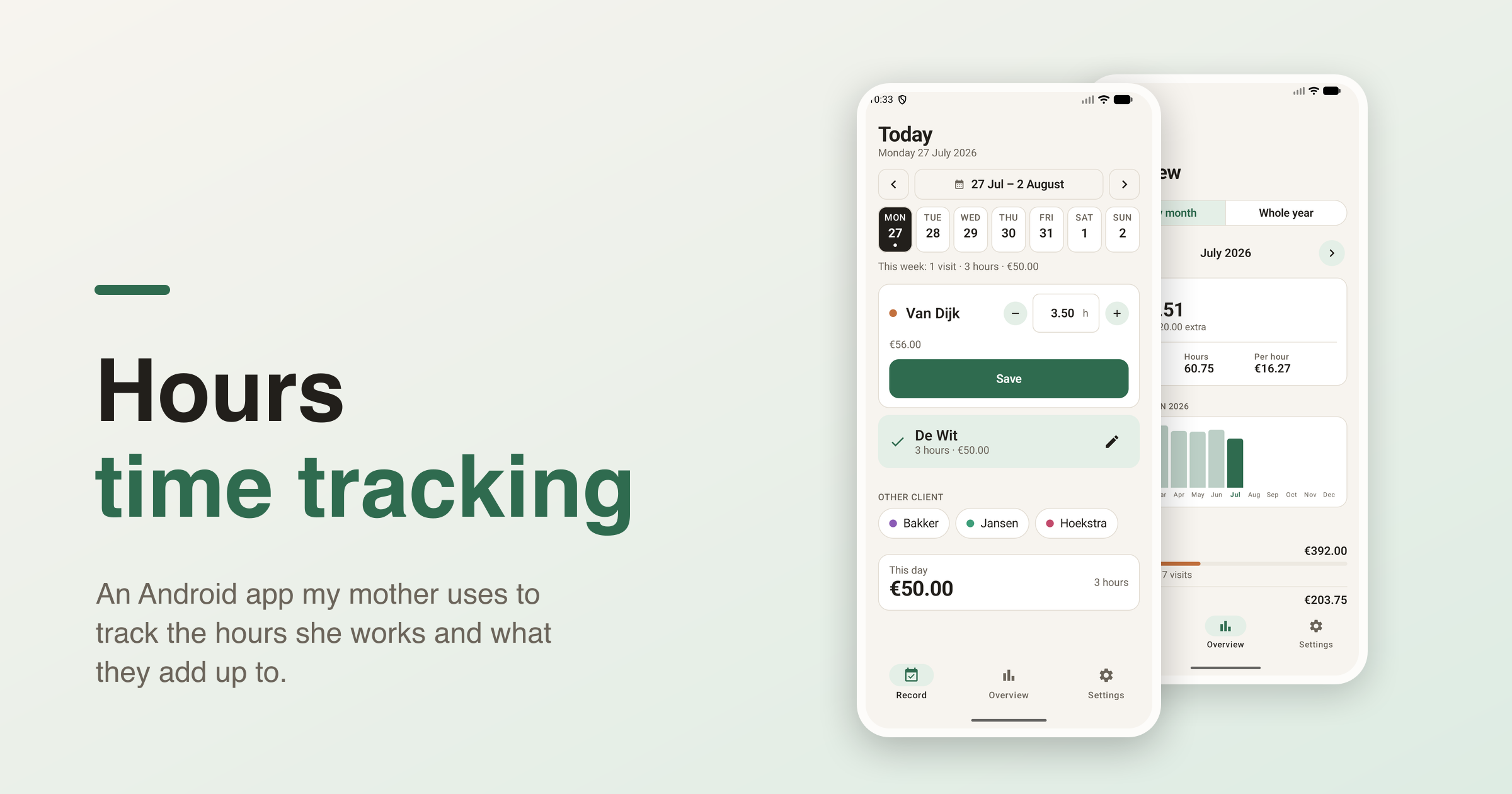 Hours: A Time Tracking App for My Mother