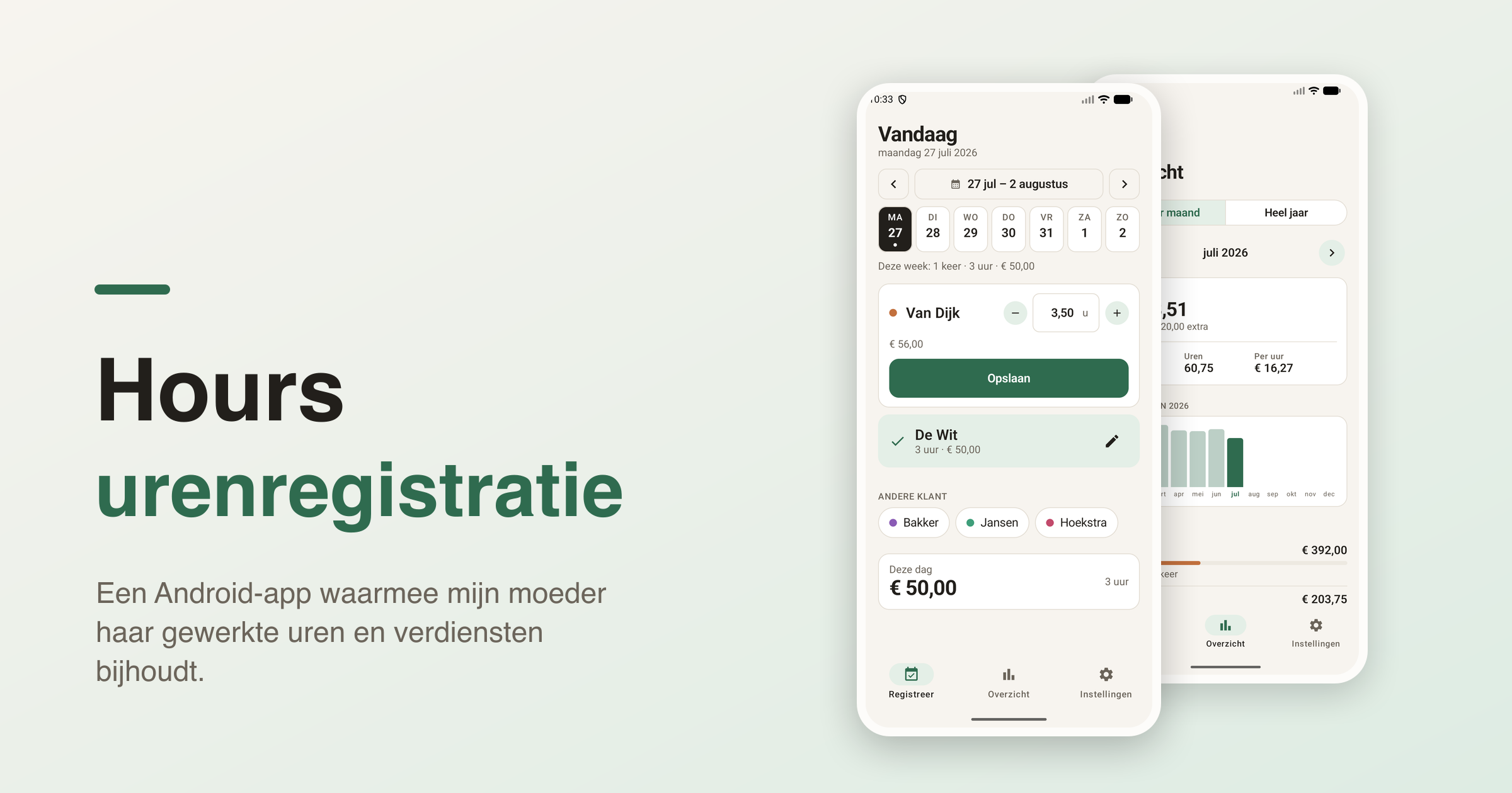 Hours: een urenregistratie-app voor mijn moeder