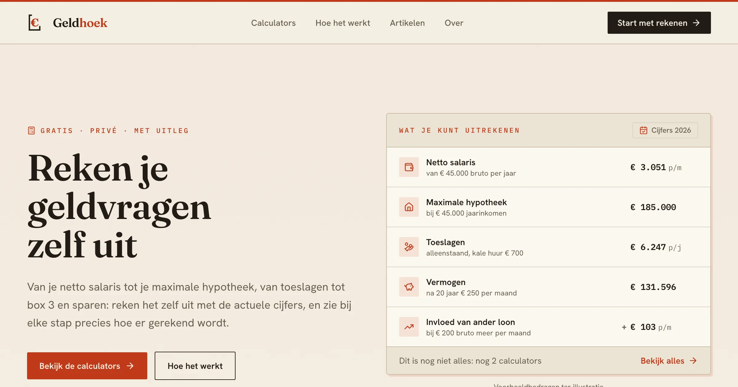 Geldhoek: Privacy-First Calculators for Dutch Money Questions
