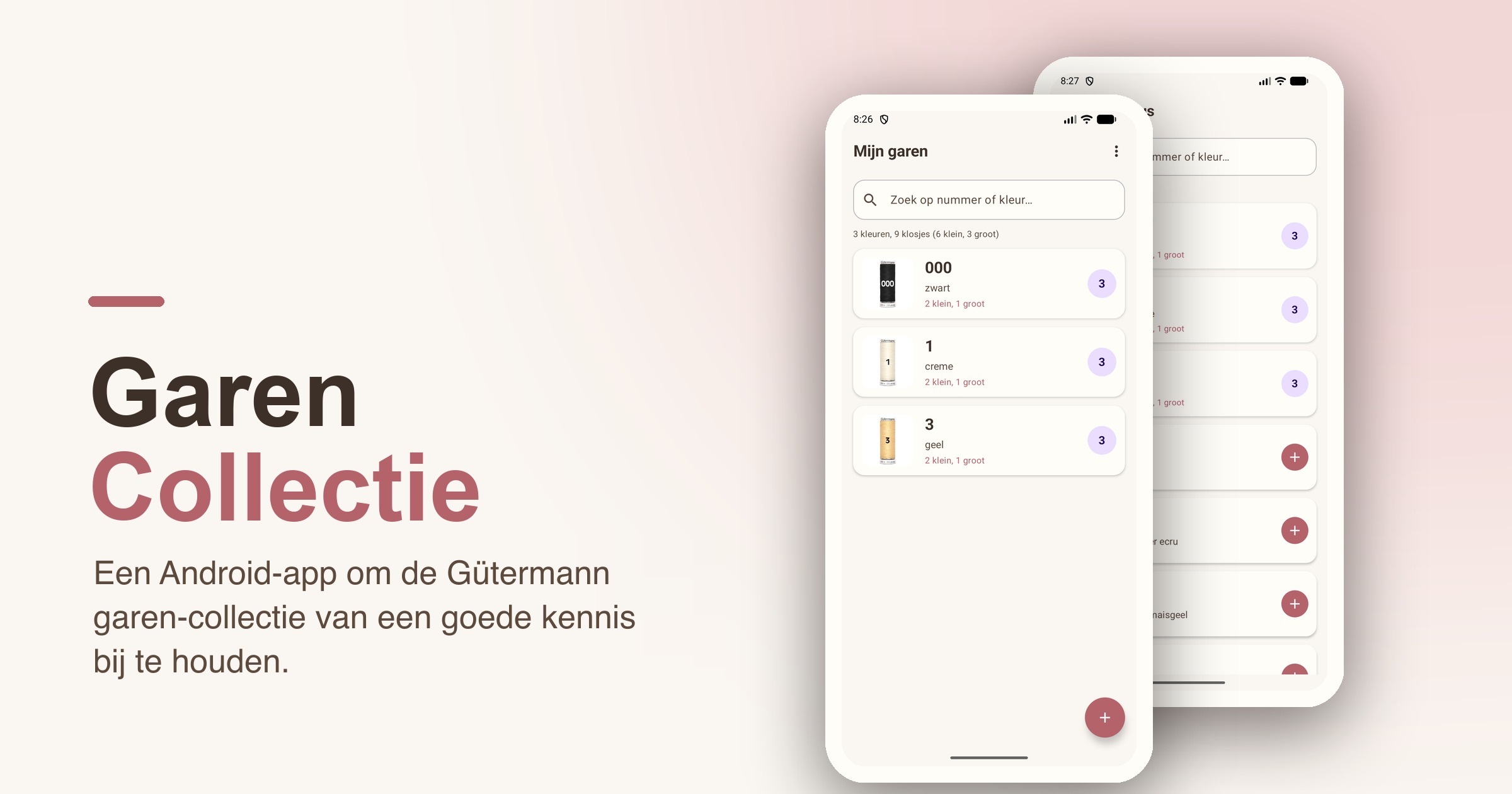 Garen Collectie: een garen-inventaris-app voor een goede kennis