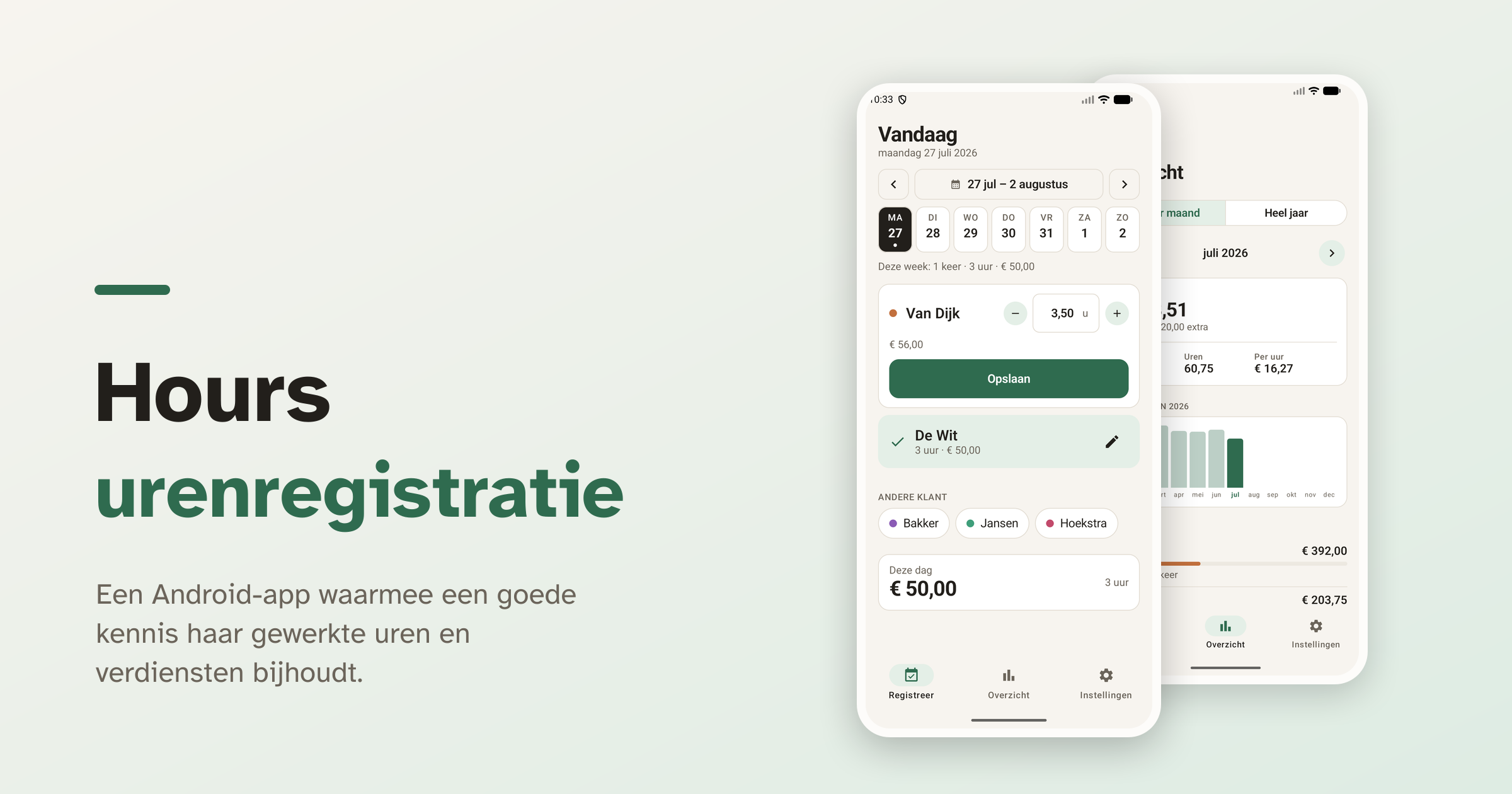 Hours: een urenregistratie-app voor een goede kennis