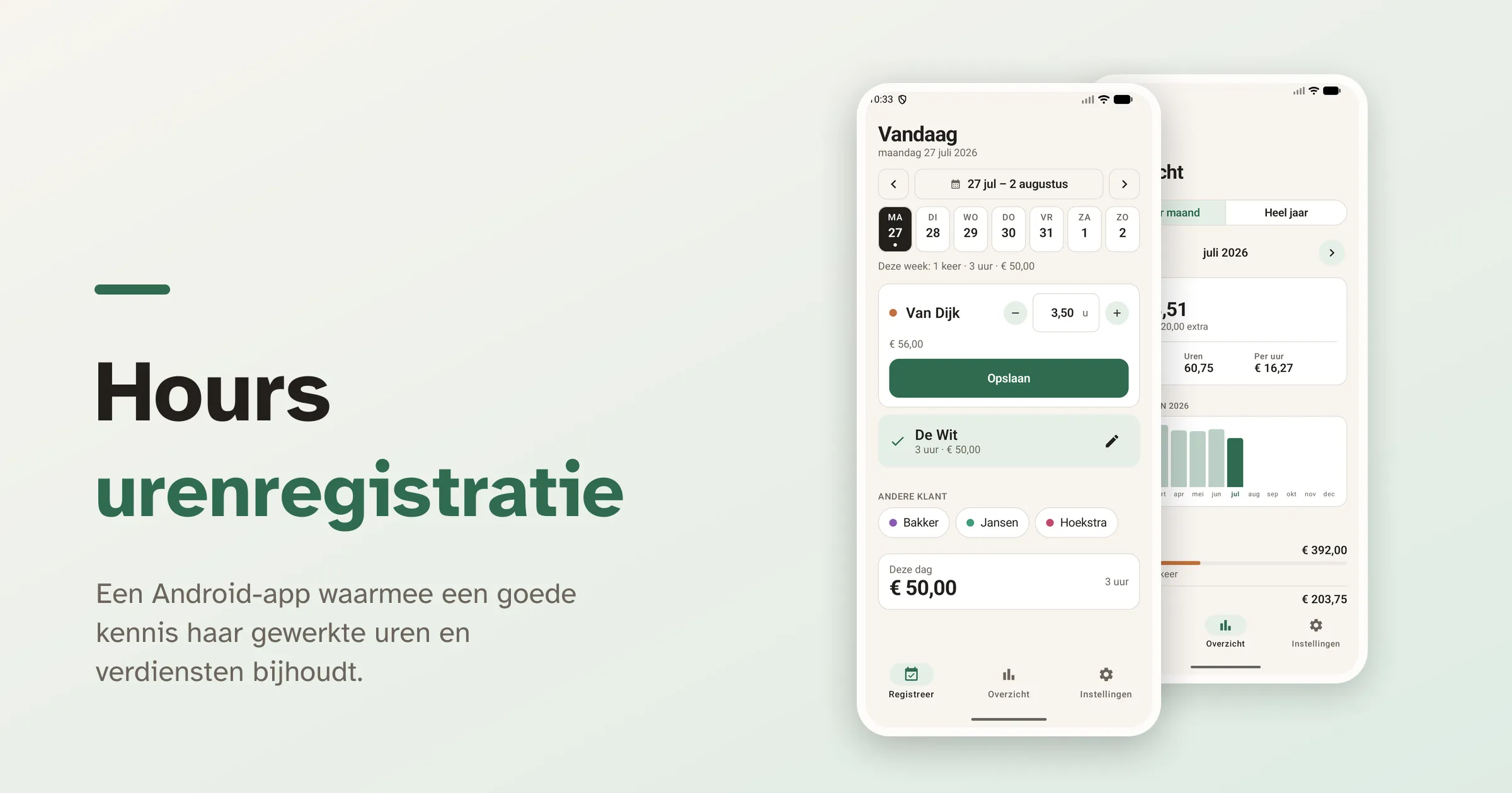 Hours: een urenregistratie-app voor een goede kennis